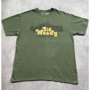 Six‎ Flags Magic Mountain Big Woody Men's Sz L Green Graphic T-Shirt Outdoors